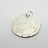 Queen Anne Silver Shilling 1703 Coin Vigo Second Bust Drilled Pendant Antique