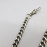Victorian Sterling Silver Graduating Double Albert Watch Chain Antique 1896 Birmingham