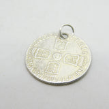 Queen Anne Silver Shilling 1703 Coin Vigo Second Bust Drilled Pendant Antique