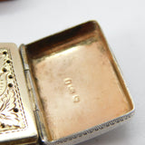 Georgian Sterling Silver Floral Scent Vinaigrette 1832 Birmingham Antique