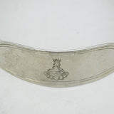 Victorian Sterling Silver Crested Madeira Bottle Collar Antique 1866 London