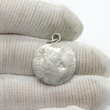 King George II Silver Shilling 1745 Coin Charm or Pendant Fair Condition Antique