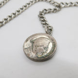 Victorian Sterling Silver Graduating Double Albert Watch Chain Antique 1896 Birmingham