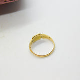 Victorian 15ct Yellow Gold, Turquoise & Diamond Ring 1876 Birmingham Antique