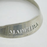 Victorian Sterling Silver Crested Madeira Bottle Collar Antique 1866 London