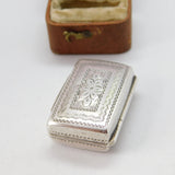 Georgian Sterling Silver Floral Scent Vinaigrette 1832 Birmingham Antique