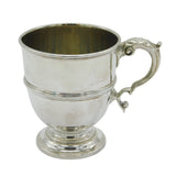 Sterling Silver Pedestal Christening Mug Antique 1922 London Wakely & Wheeler