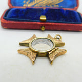 Victorian 9ct Yellow Gold Maltese Cross Form Locket Pendant Antique c1880