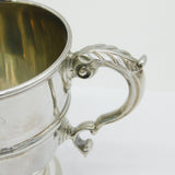 Sterling Silver Pedestal Christening Mug Antique 1922 London Wakely & Wheeler
