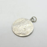 King George II Silver Shilling 1745 Coin Charm or Pendant Fair Condition Antique