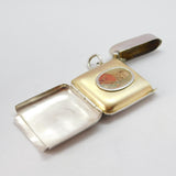 Sterling Silver Edward VII Portrait Folding Vesta Case 1905 Antique Birmingham