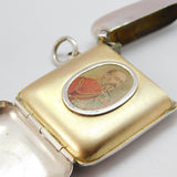 Sterling Silver Edward VII Portrait Folding Vesta Case 1905 Antique Birmingham