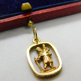 9ct Yellow Gold St Christopher Travel Charm or Pendant 1979 London Vintage