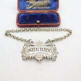 Georgian Sterling Silver Floral Pattern Sherry Decanter Label 1826 London