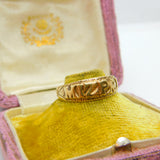 Victorian Style 9ct Yellow Gold Mizpah Sweetheart Ring Birmingham c1960