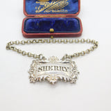 Georgian Sterling Silver Floral Pattern Sherry Decanter Label 1826 London