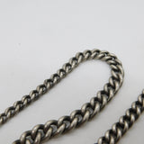 Victorian Sterling Silver Graduating Albert Watch Chain Antique 1893 Birmingham