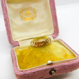 Victorian Style 9ct Yellow Gold Mizpah Sweetheart Ring Birmingham c1960
