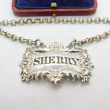 Georgian Sterling Silver Floral Pattern Sherry Decanter Label 1826 London