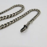 Victorian Sterling Silver Graduating Albert Watch Chain Antique 1893 Birmingham