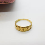 Victorian Style 9ct Yellow Gold Mizpah Sweetheart Ring Birmingham c1960