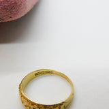 Victorian Style 9ct Yellow Gold Mizpah Sweetheart Ring Birmingham c1960