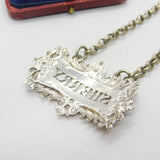 Georgian Sterling Silver Floral Pattern Sherry Decanter Label 1826 London