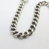Victorian Sterling Silver Graduating Watch Chain with Fob 1897 Birmingham
