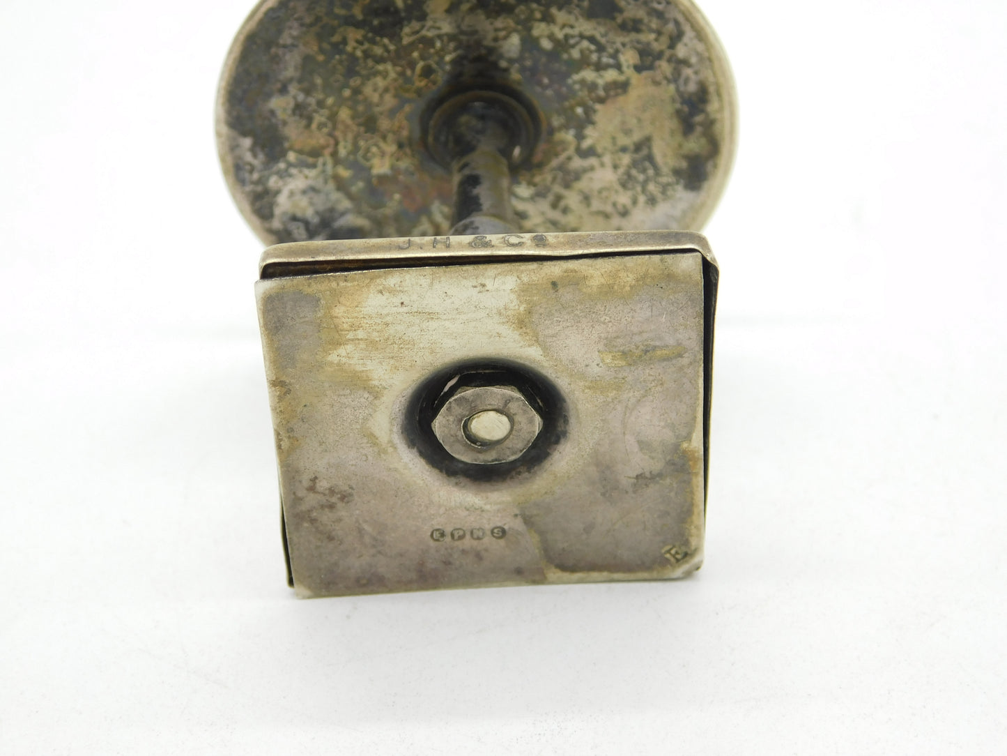 Victorian Silver Plated Novelty Sundial Form Trumps Marker Antique c1890