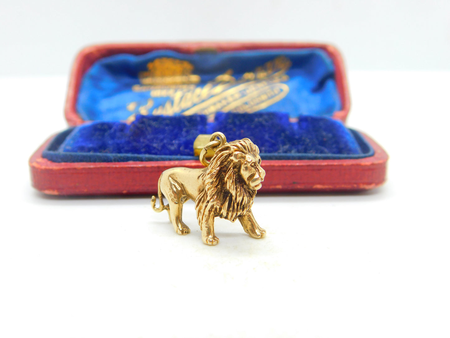 9ct Yellow Gold Lion Leo Solid Charm Pendant Vintage 1990 Birmingham