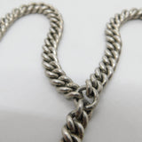 Victorian Sterling Silver Double Albert Watch Chain Antique 1898 Birmingham