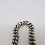 Victorian Sterling Silver Double Albert Watch Chain Antique 1898 Birmingham