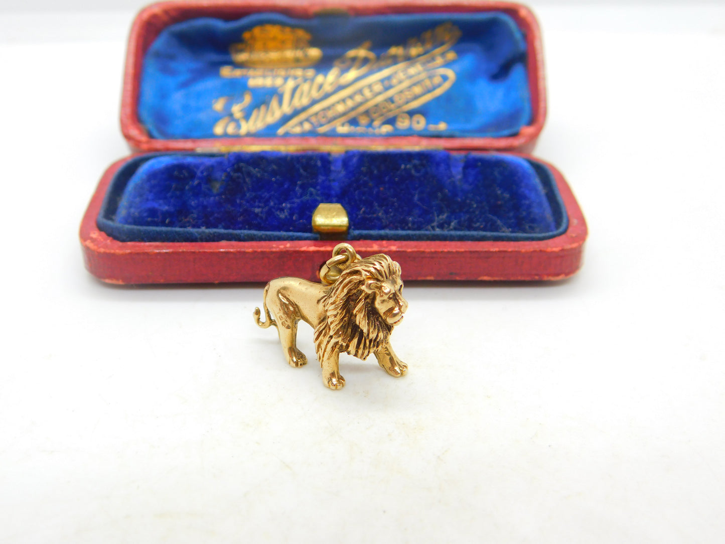 9ct Yellow Gold Lion Leo Solid Charm Pendant Vintage 1990 Birmingham