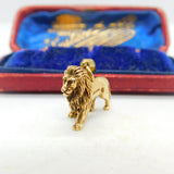 9ct Yellow Gold Lion Leo Solid Charm Pendant Vintage 1990 Birmingham