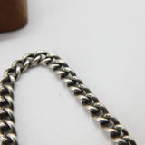 Victorian Sterling Silver Albert Watch Chain 1896 Birmingham Antique 30cm