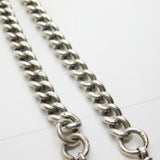 Victorian Sterling Silver Graduating Watch Chain with Fob 1897 Birmingham