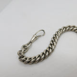 Victorian Sterling Silver Double Albert Watch Chain Antique 1898 Birmingham