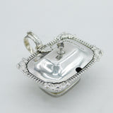 William IV Sterling Silver Floral Pattern Salt Cellar Antique 1833 London