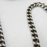 Victorian Sterling Silver Albert Watch Chain 1896 Birmingham Antique 30cm