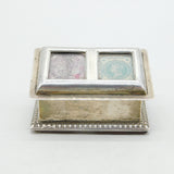Victorian Sterling Silver Double Desk Stamp Holder Antique 1900 Chester