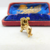 9ct Yellow Gold Lion Leo Solid Charm Pendant Vintage 1990 Birmingham