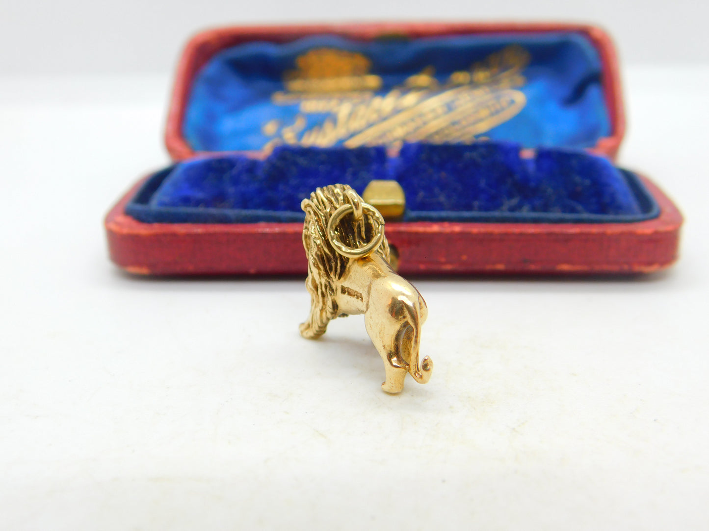 9ct Yellow Gold Lion Leo Solid Charm Pendant Vintage 1990 Birmingham