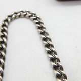 Victorian Sterling Silver Albert Watch Chain 1896 Birmingham Antique 30cm
