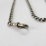 Victorian Sterling Silver Albert Watch Chain 1896 Birmingham Antique 30cm