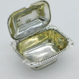 William IV Sterling Silver Floral Pattern Salt Cellar Antique 1833 London