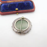 Victorian Aesthetic Sterling Silver Swallow Mourning Brooch Antique c1880