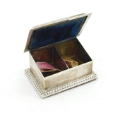 Victorian Sterling Silver Double Desk Stamp Holder Antique 1900 Chester