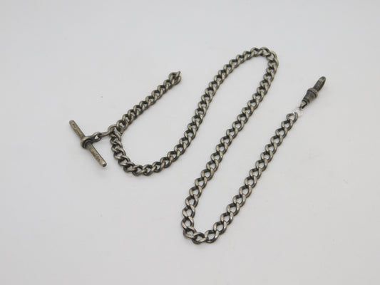 Victorian Sterling Silver Albert Watch Chain Antique 1899 Birmingham