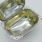William IV Sterling Silver Floral Pattern Salt Cellar Antique 1833 London