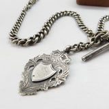 Sterling Silver Double Graduating Albert Watch Chain 1917 Chester Antique